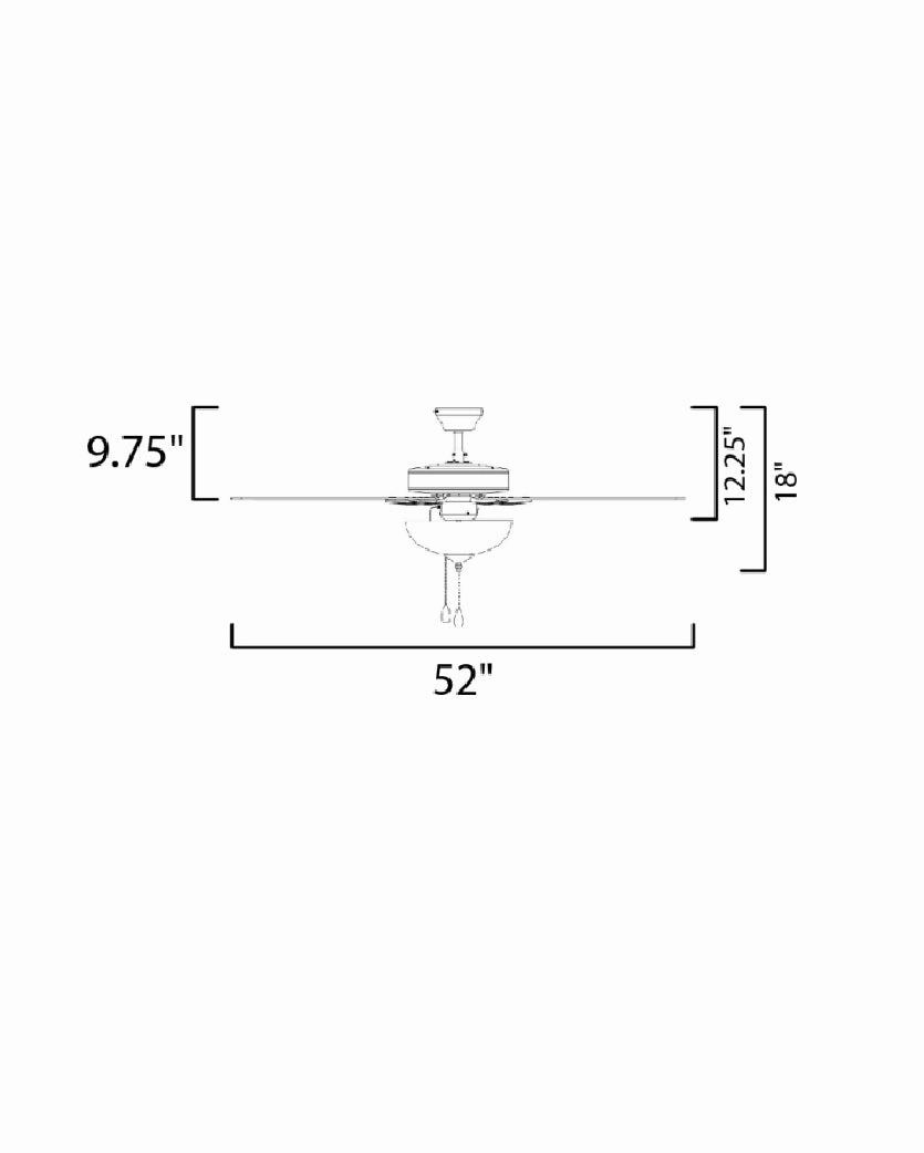 Basic-Max 52"Outdoor Ceiling Fan Black