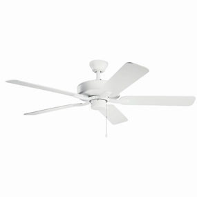 Basics Pro 52"Ceiling Fan Matte White versatile medium fans for any space