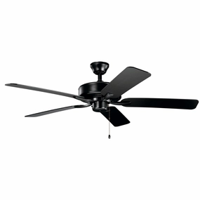 Basics Pro 52"Ceiling Fan Satin Black modern medium fans for everyday cooling