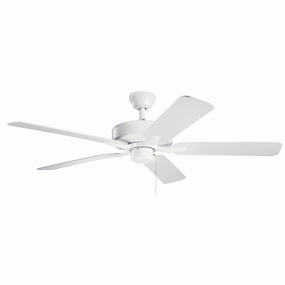 Basics Pro 52"Ceiling Fan White medium size fans for home ventilation