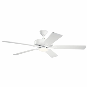 Basics Pro Designer 52"Ceiling Fan White quiet medium fans for living room use