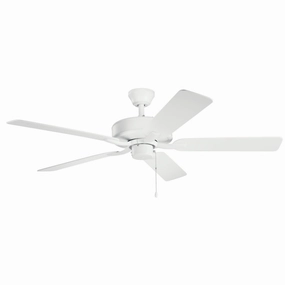 Basics Pro Patio 52"Ceiling Fan Matte White modern medium fans for everyday cooling