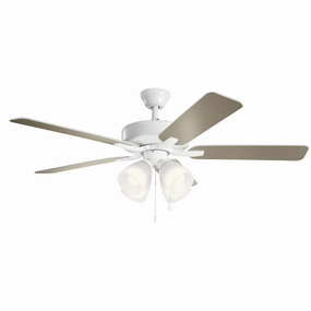 Basics Pro Premier 52"Ceiling Fan White home cooling fans in medium size