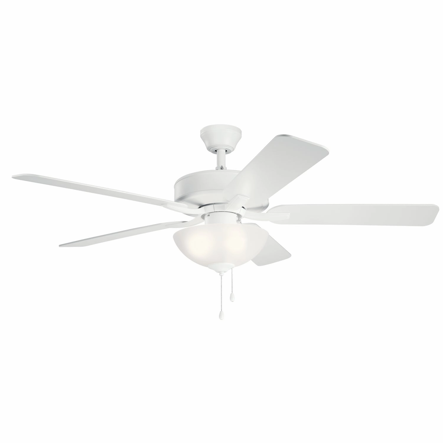 Basics Pro Select 52"Ceiling Fan Matte White medium size fans for home ventilation
