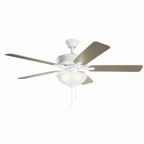 Basics Pro Select 52"Ceiling Fan White compact medium fans for desks and counters