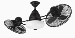 Bellows II Indoor/Outdoor 48"Ceiling Fan Flat Black best small fans for home and travel