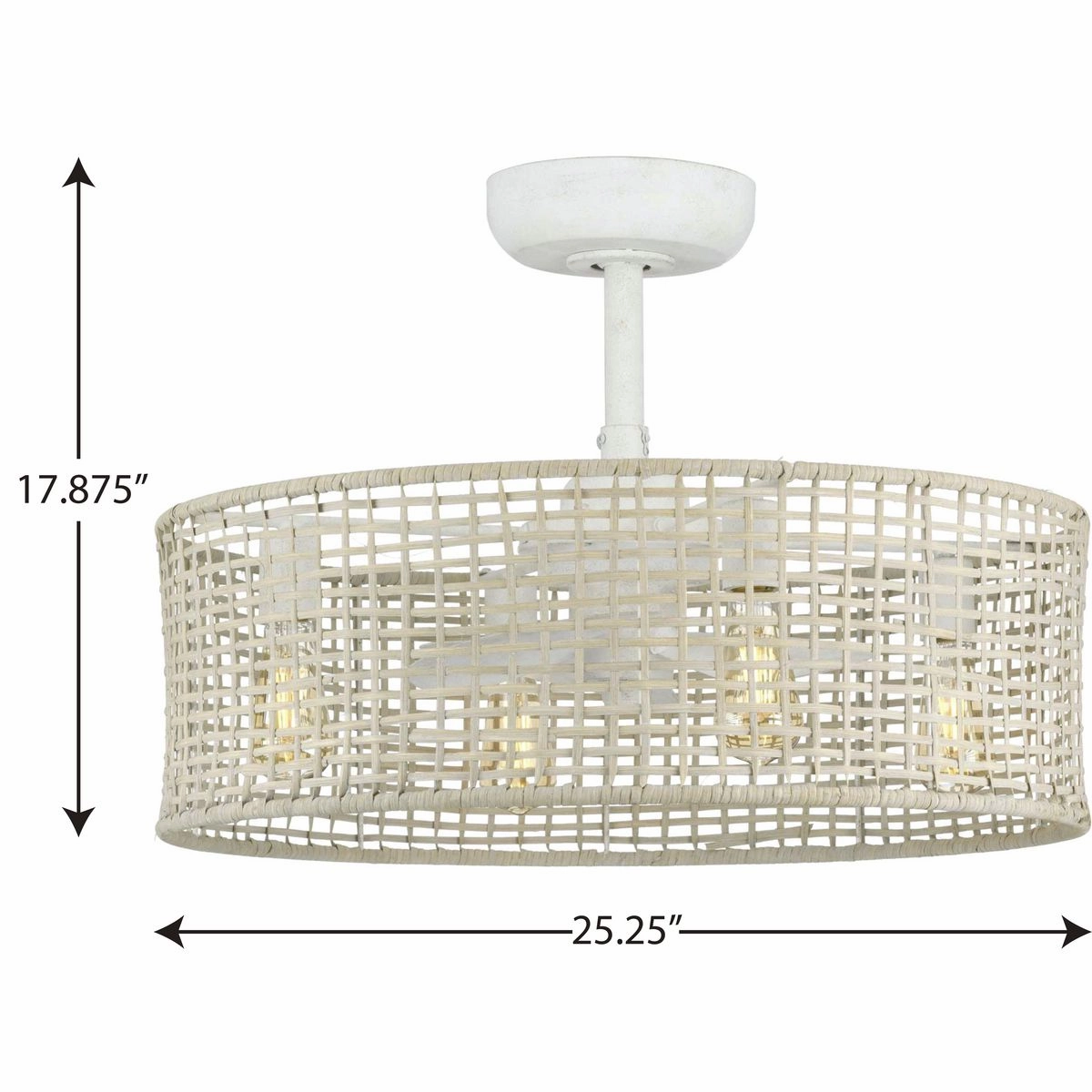 Belva 25"Ceiling Fan Cottage White