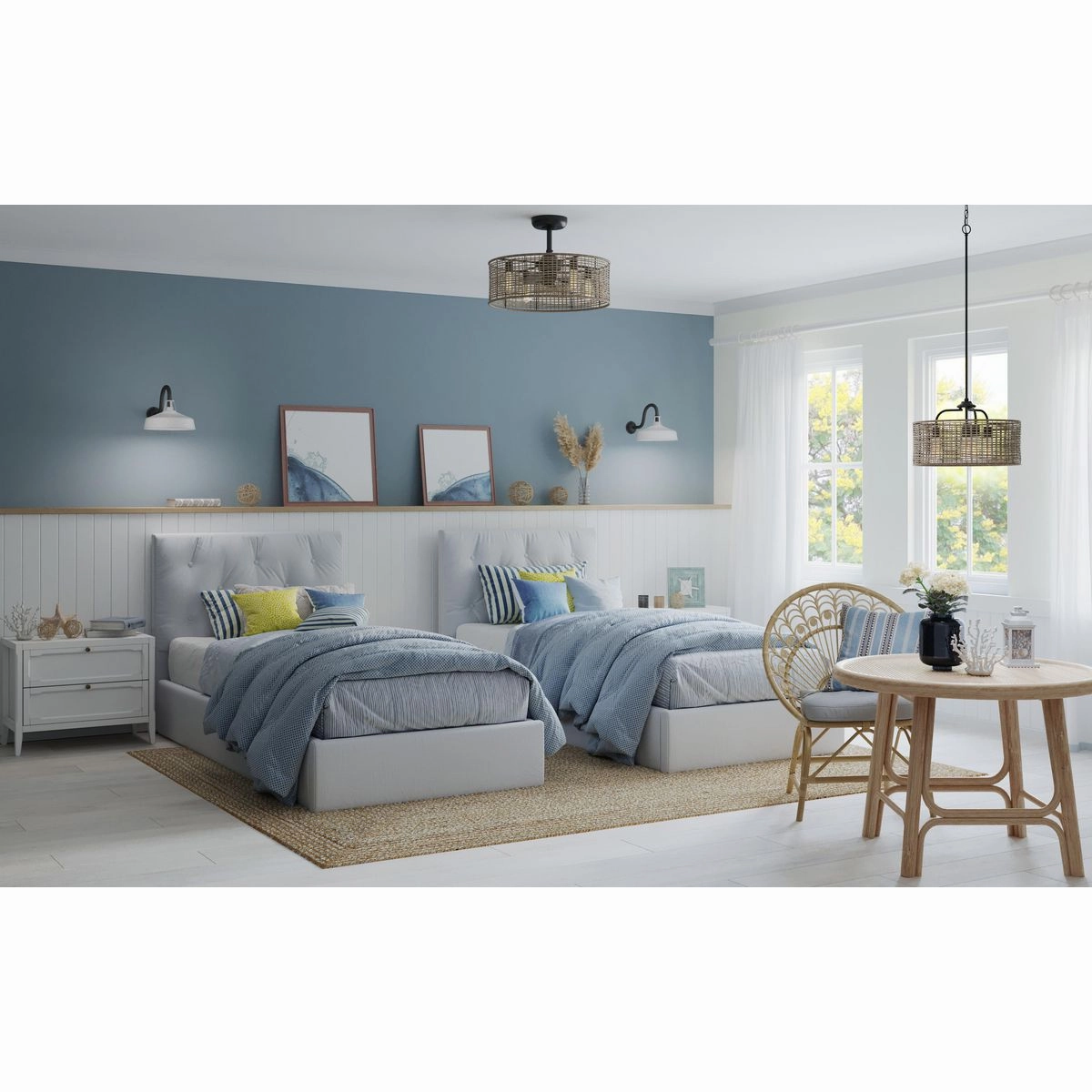 Belva 25"Ceiling Fan Matte Black