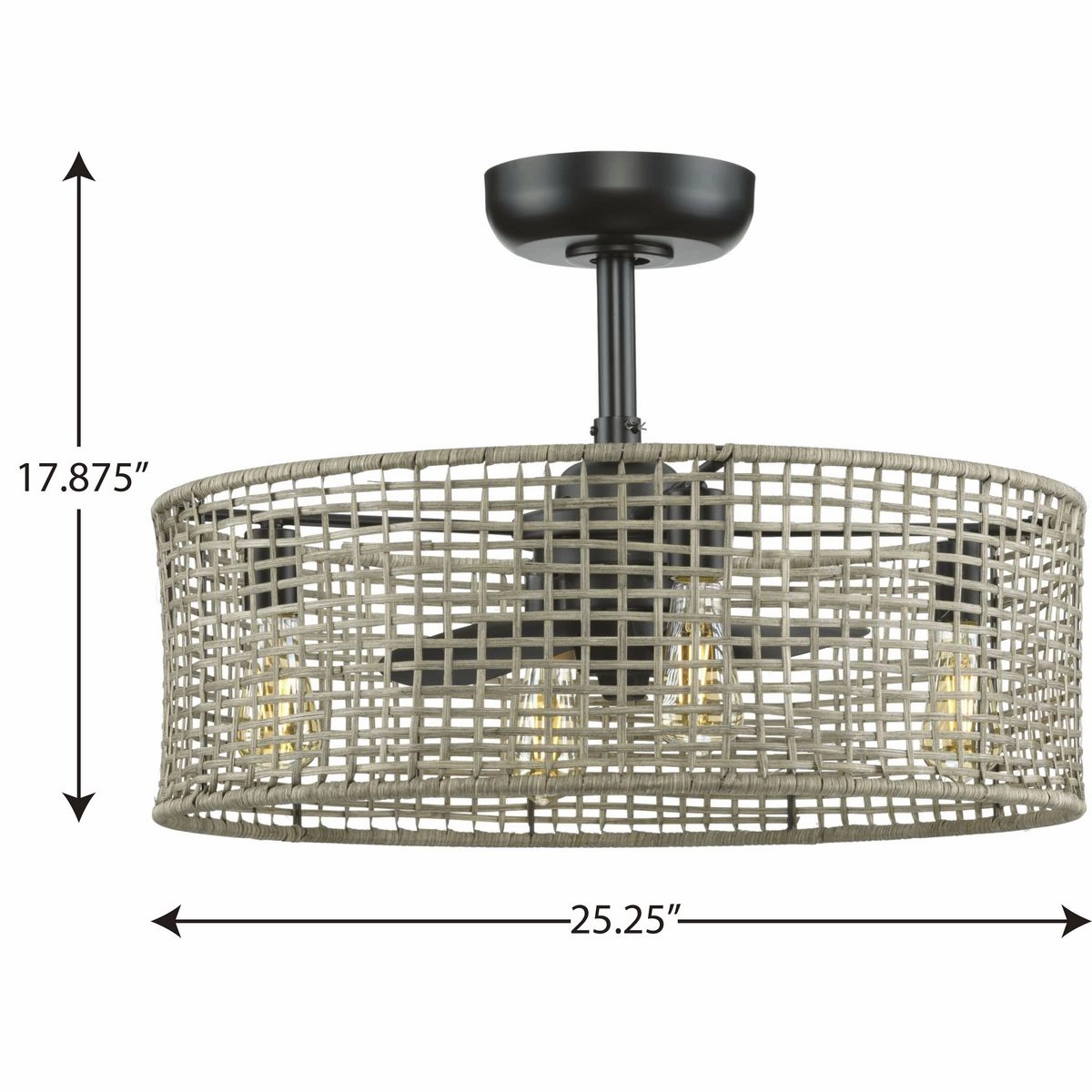 Belva 25"Ceiling Fan Matte Black