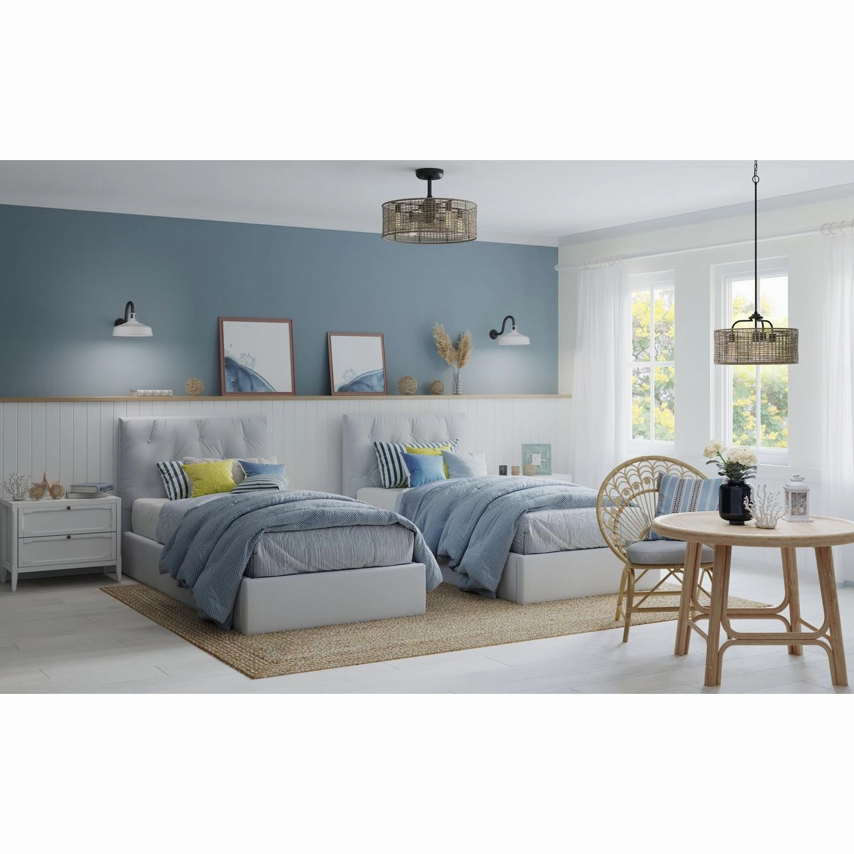 Belva 25"Ceiling Fan Matte Black