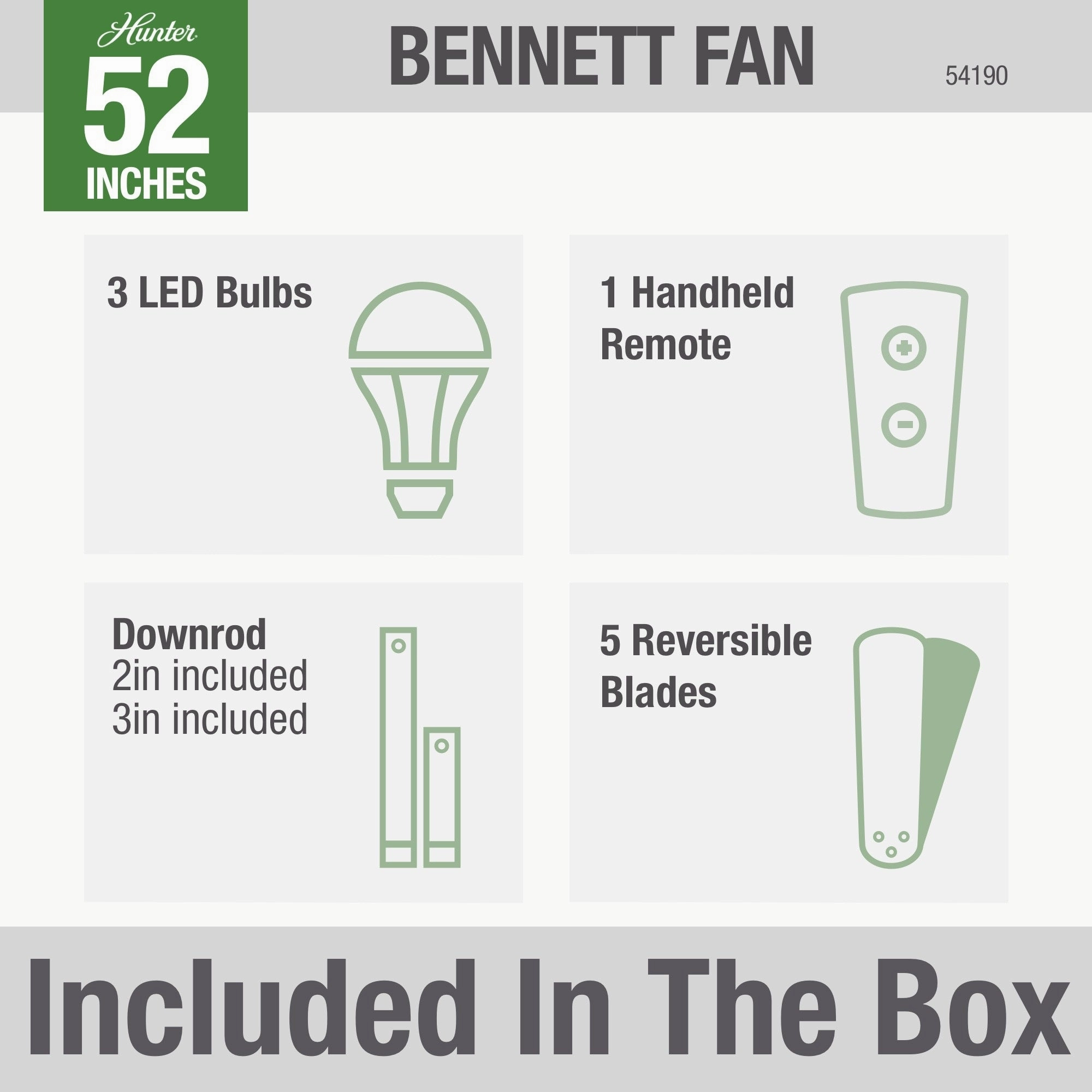 Bennett 52"Ceiling Fan Brushed Nickel