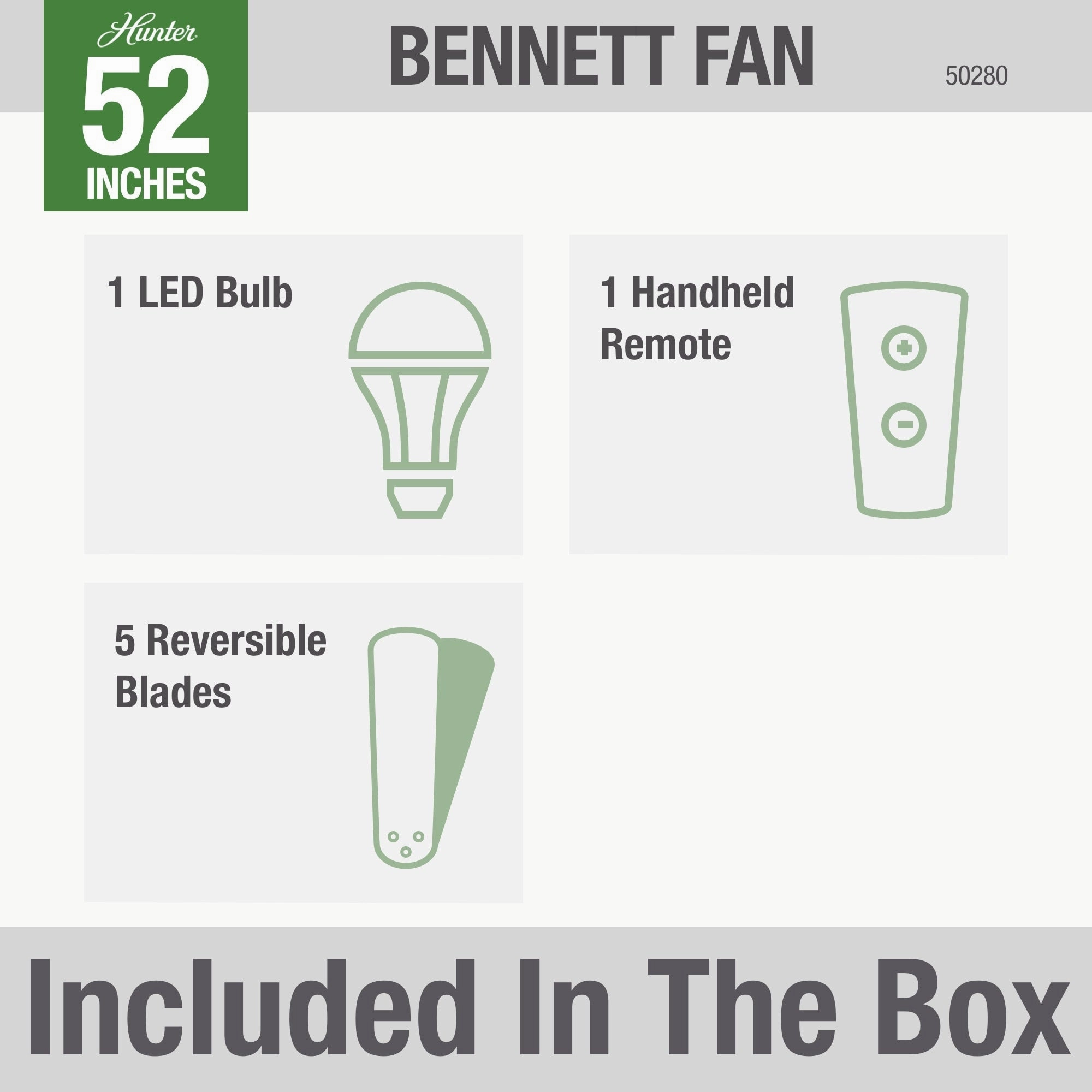 Bennett 52"Ceiling Fan Matte White