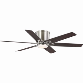 Bexar 54"Ceiling Fan Brushed Nickel compact medium fans for desks and counters