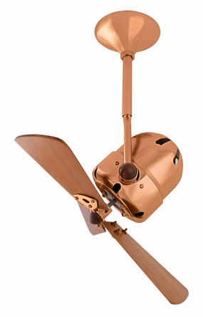 Bianca Direcional 16"Ceiling Fan Brushed Copper small electric fans for personal cooling