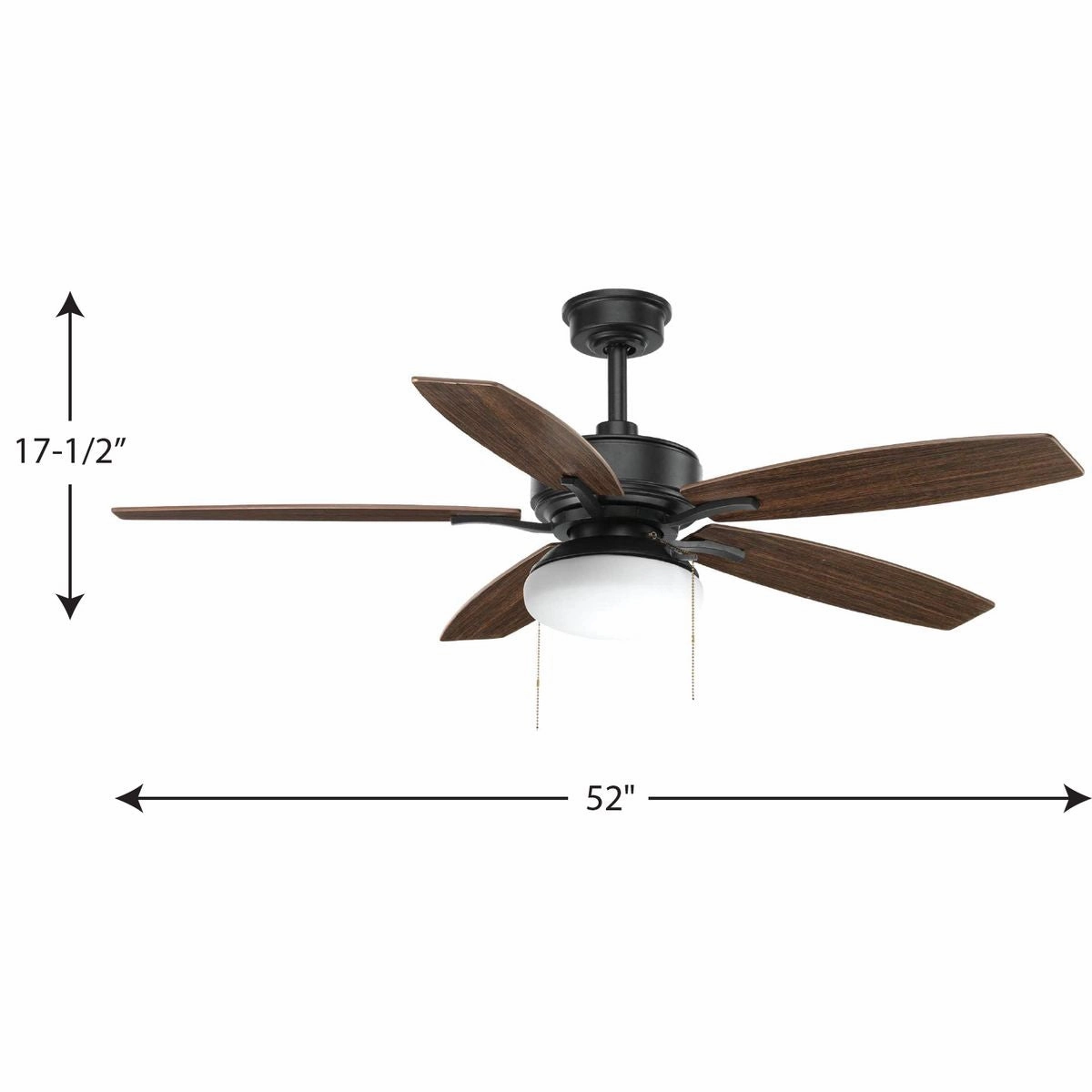 Billows 52"Ceiling Fan Forged Black