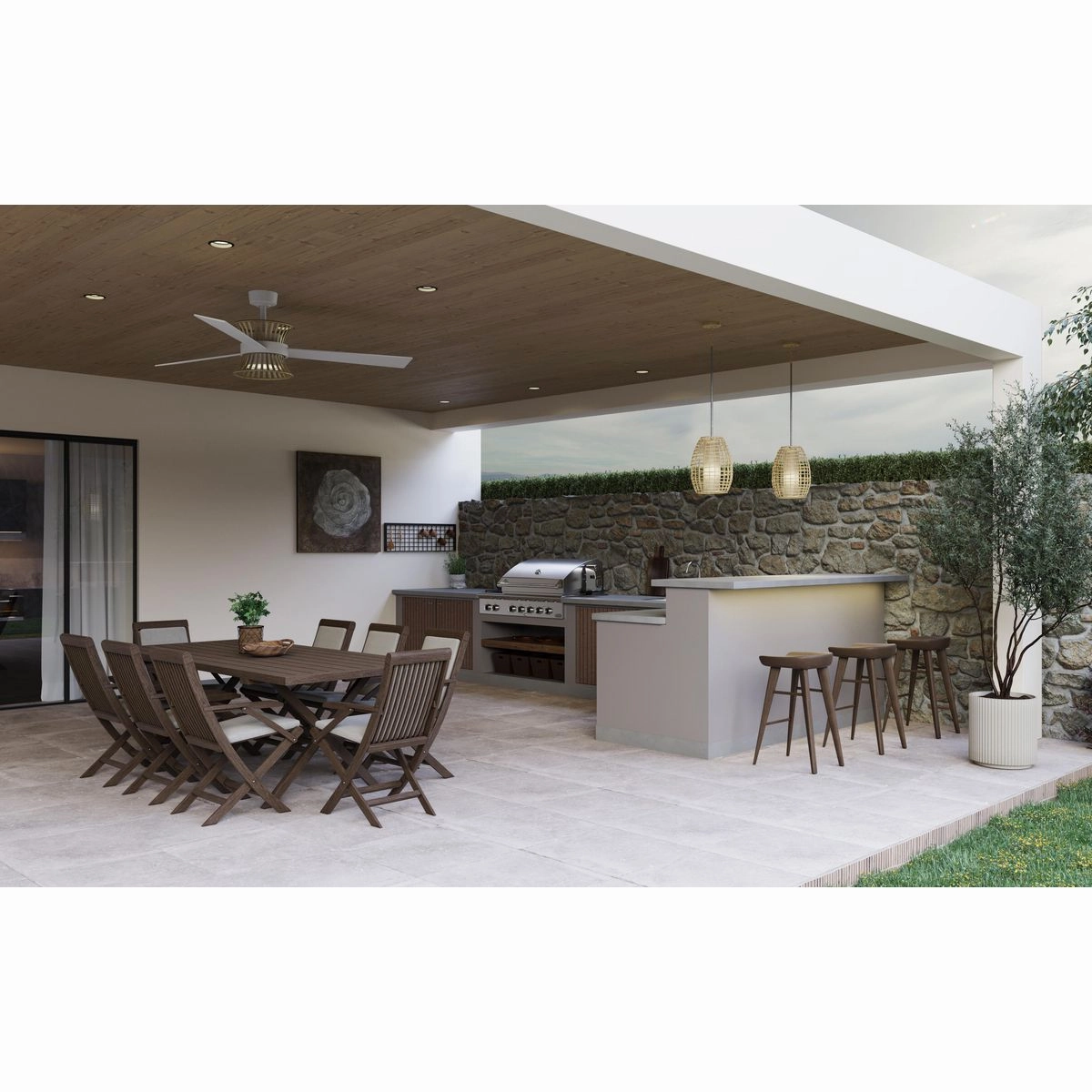 Bisbee 55"Ceiling Fan Satin White