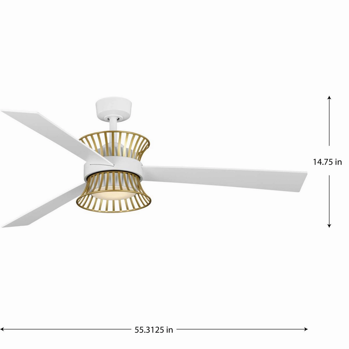 Bisbee 55"Ceiling Fan Satin White
