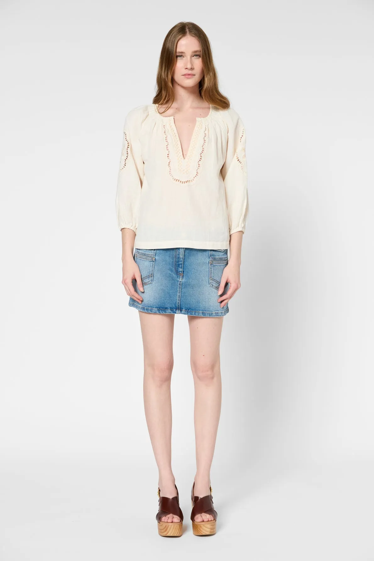 Blouse Ulali Dbc39b112 Ecru Clothing_Gerard-Darel