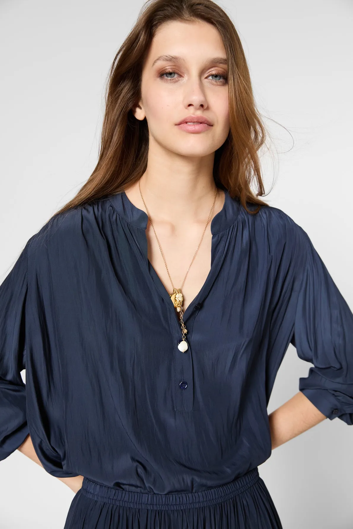 Blouse Urenka Dbc52b086 Navy Clothing_Gerard-Darel