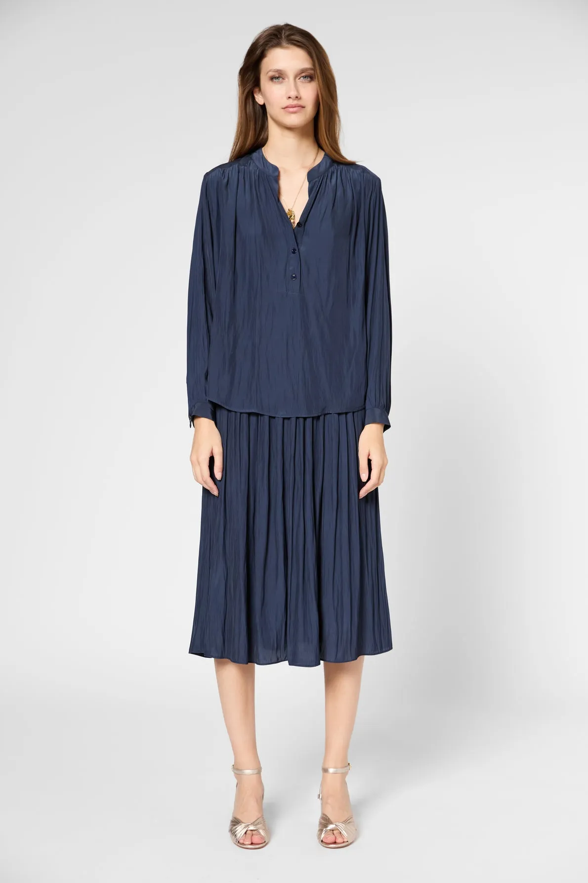 Blouse Urenka Dbc52b086 Navy Clothing_Gerard-Darel