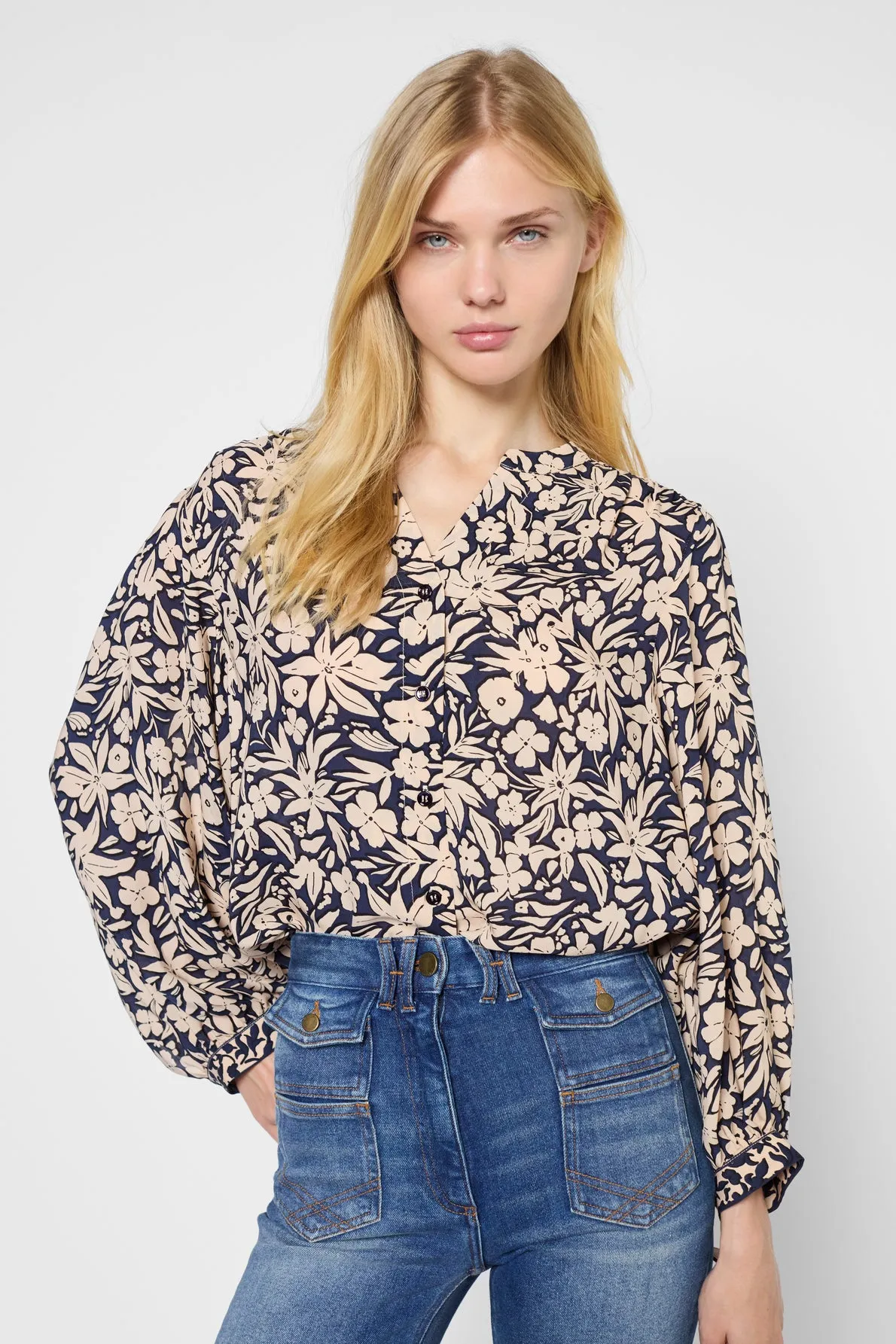 Blouse Usea Dbc50b181 Navy Clothing_Gerard-Darel