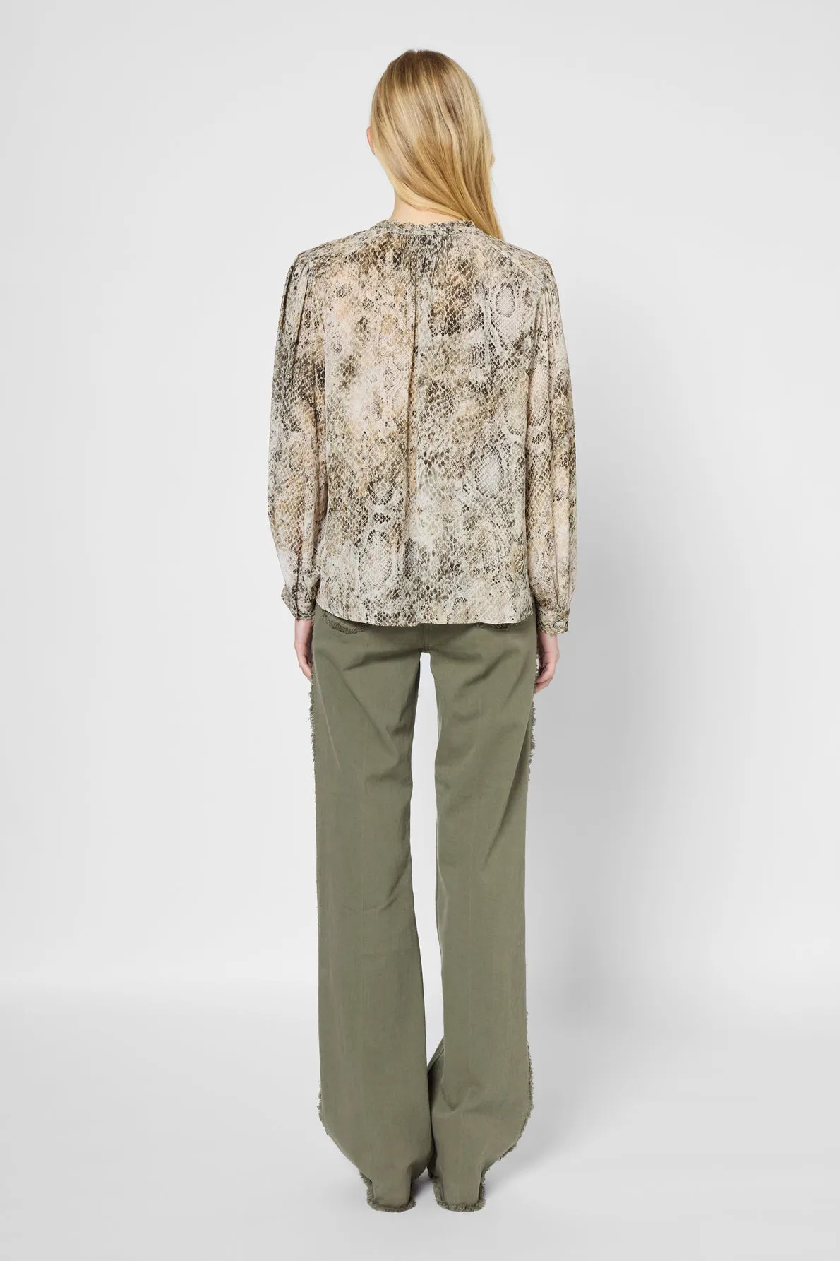 Blouse Ussia Dbc40b316 Khaki-Green Clothing_Gerard-Darel