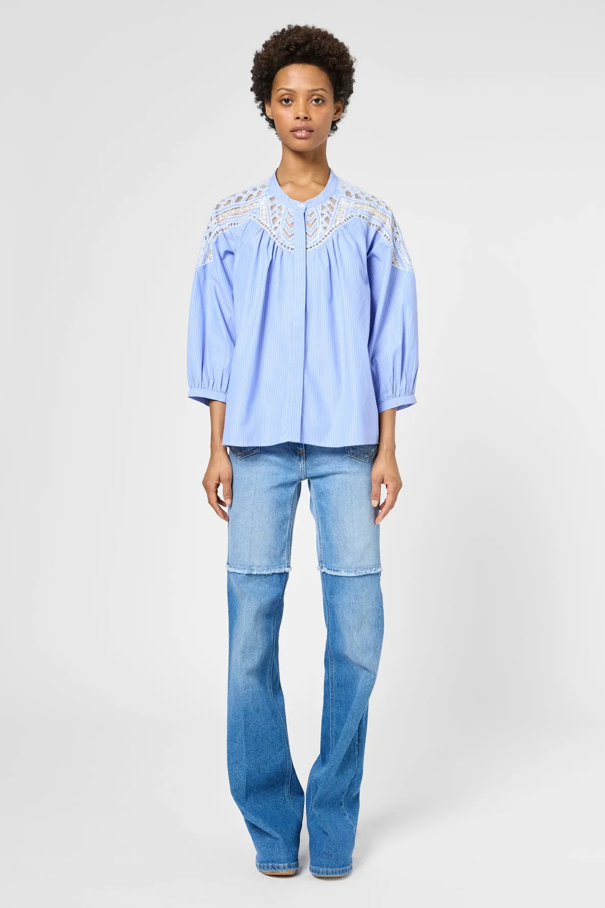 Blouse Uvea Dbcd6b105 Blue Clothing_Gerard-Darel