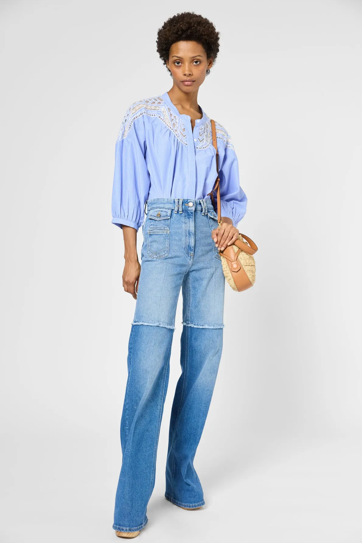 Blouse Uvea Dbcd6b105 Blue Clothing_Gerard-Darel
