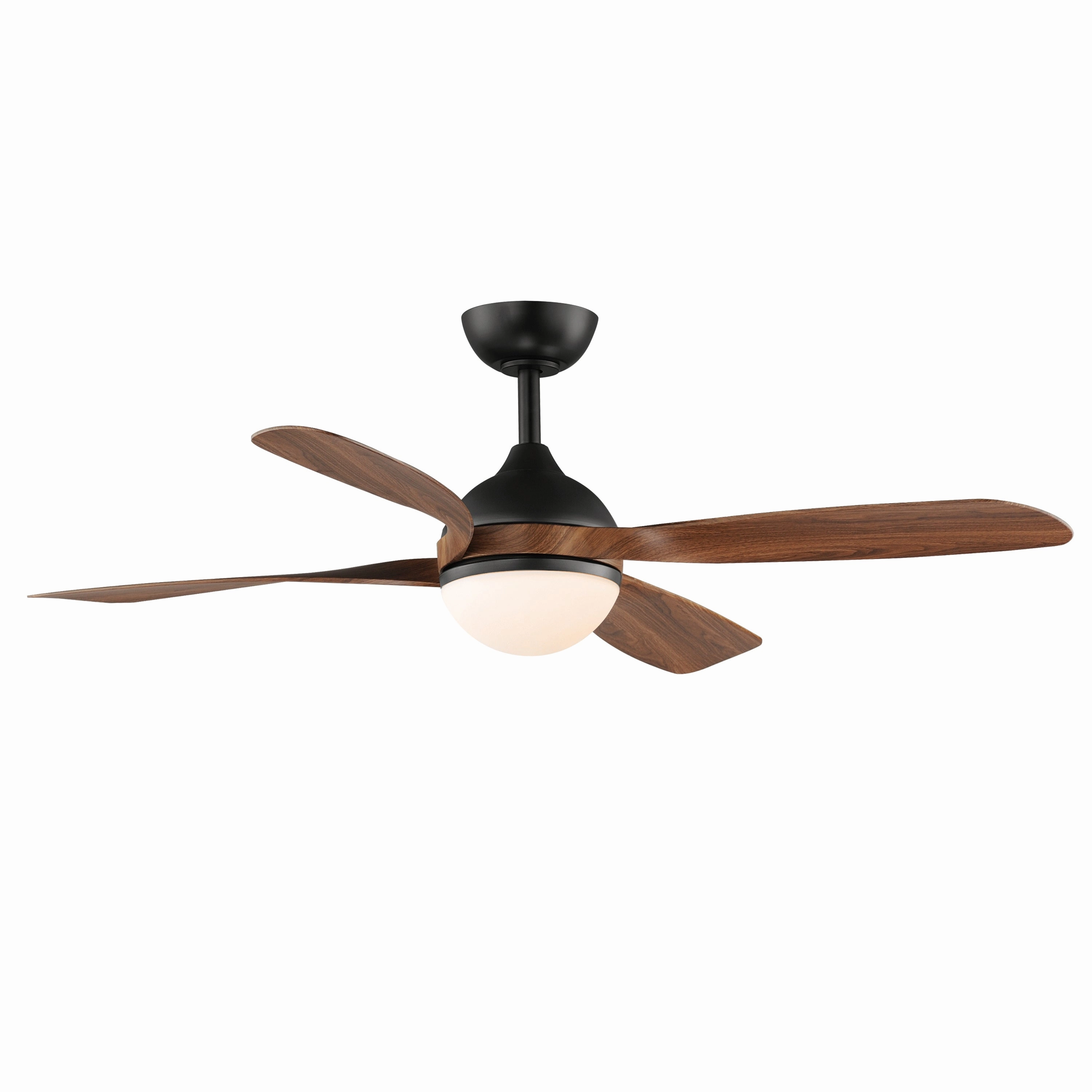 Bola 52"Ceiling Fan Walnut / Black modern medium fans for everyday cooling