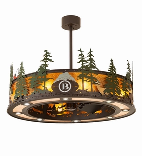 Boulders 44" Chandel-Air decorative fandeliers with lights