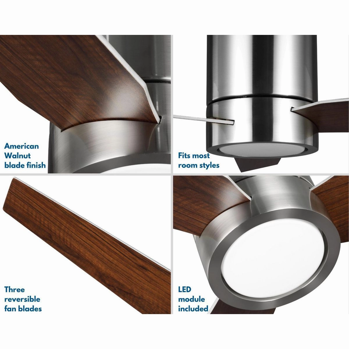 Braden 44"Ceiling Fan Brushed Nickel