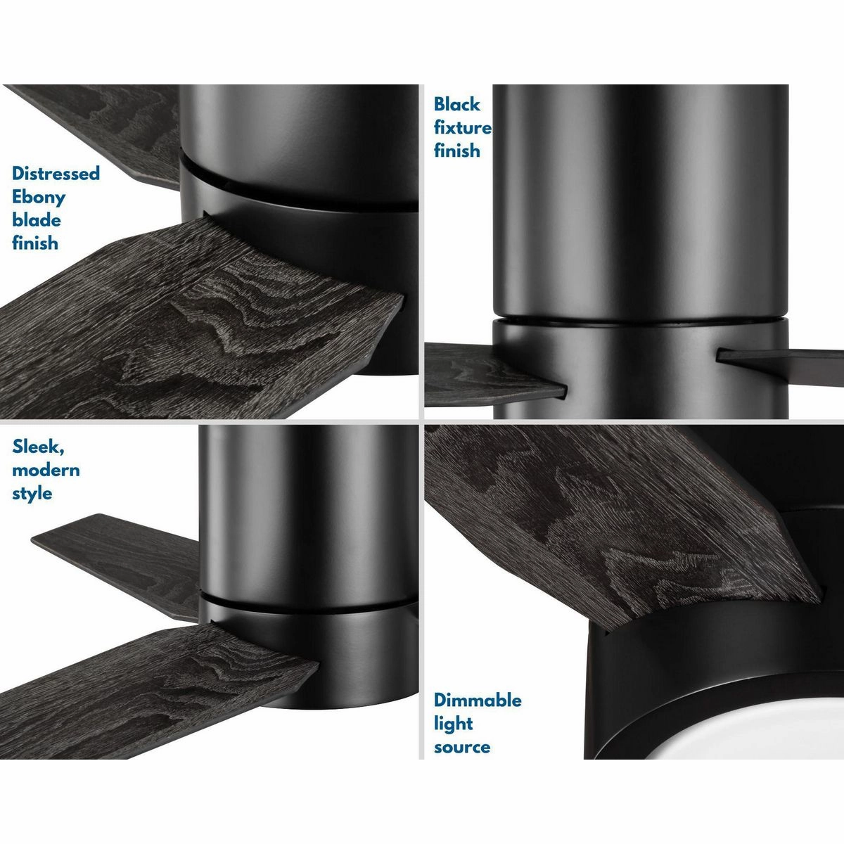 Braden 44"Ceiling Fan Matte Black