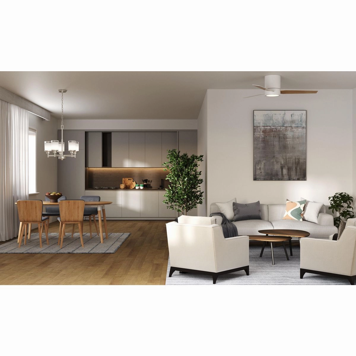 Braden 44"Ceiling Fan Satin White