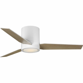 Braden 44"Ceiling Fan Satin White space-saving huggers with modern style