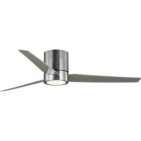 Braden 56"Ceiling Fan Brushed Nickel space-saving huggers with modern style