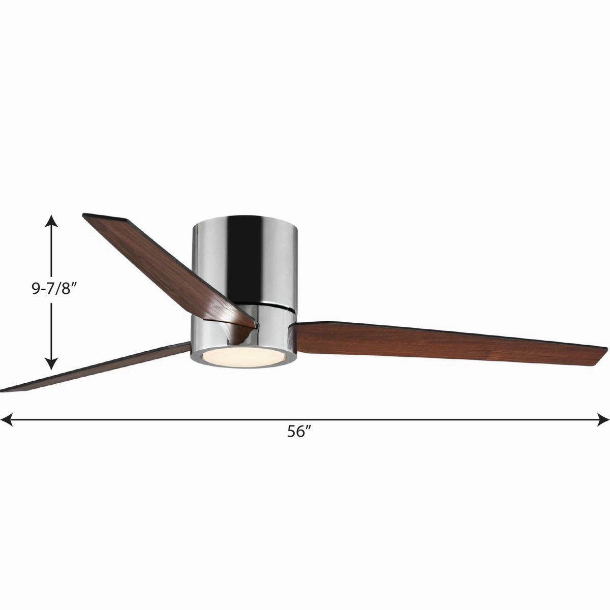 Braden 56"Ceiling Fan Polished Chrome