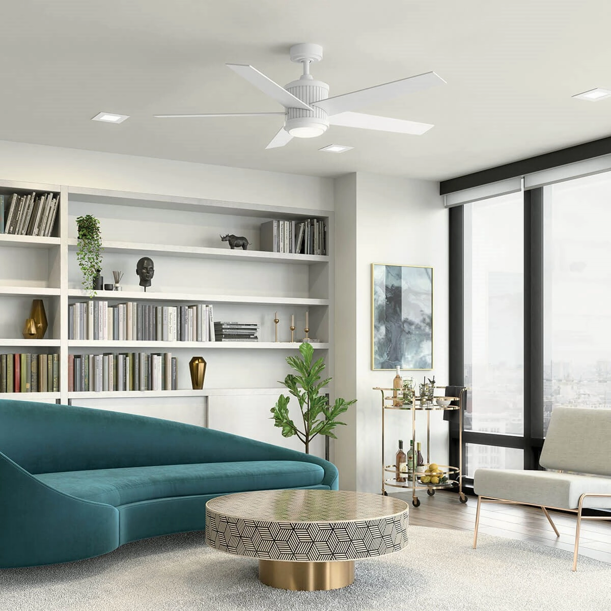 Brahm 56"Ceiling Fan Matte White