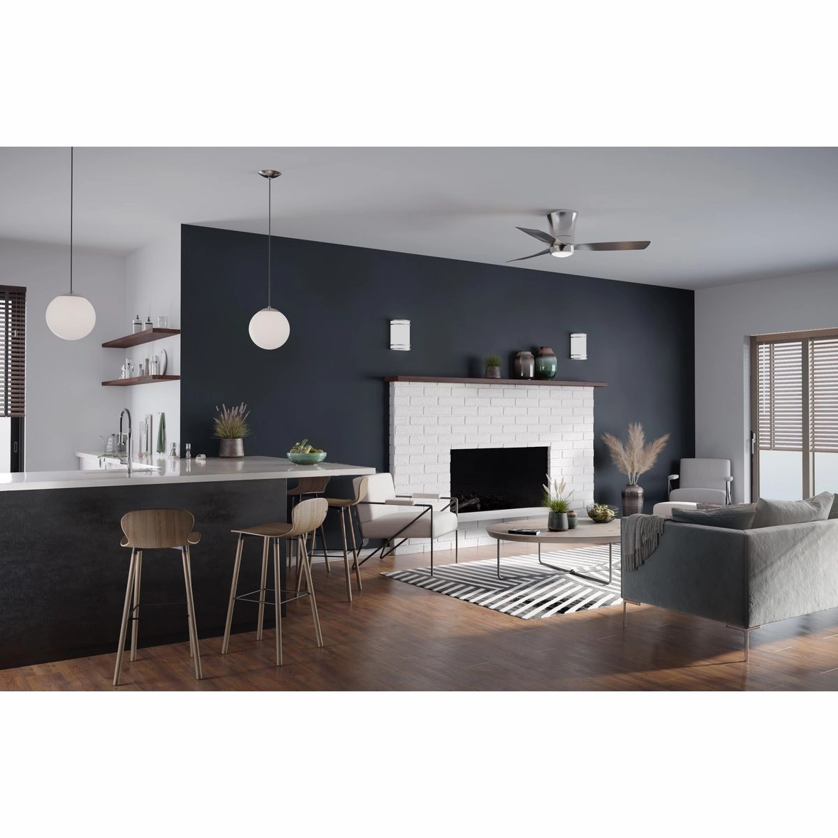 Brant 52"Ceiling Fan Brushed Nickel