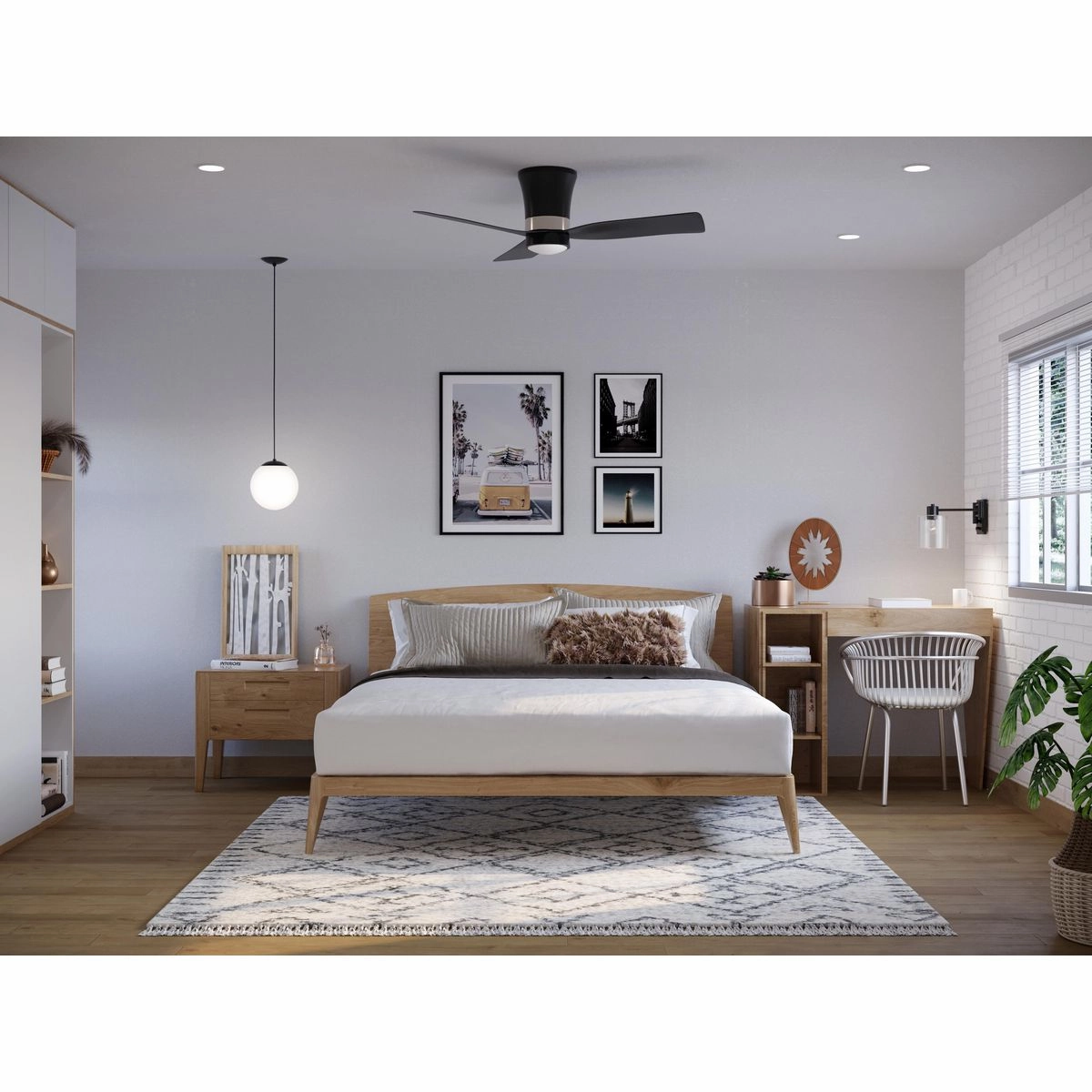 Brant 52"Ceiling Fan Matte Black