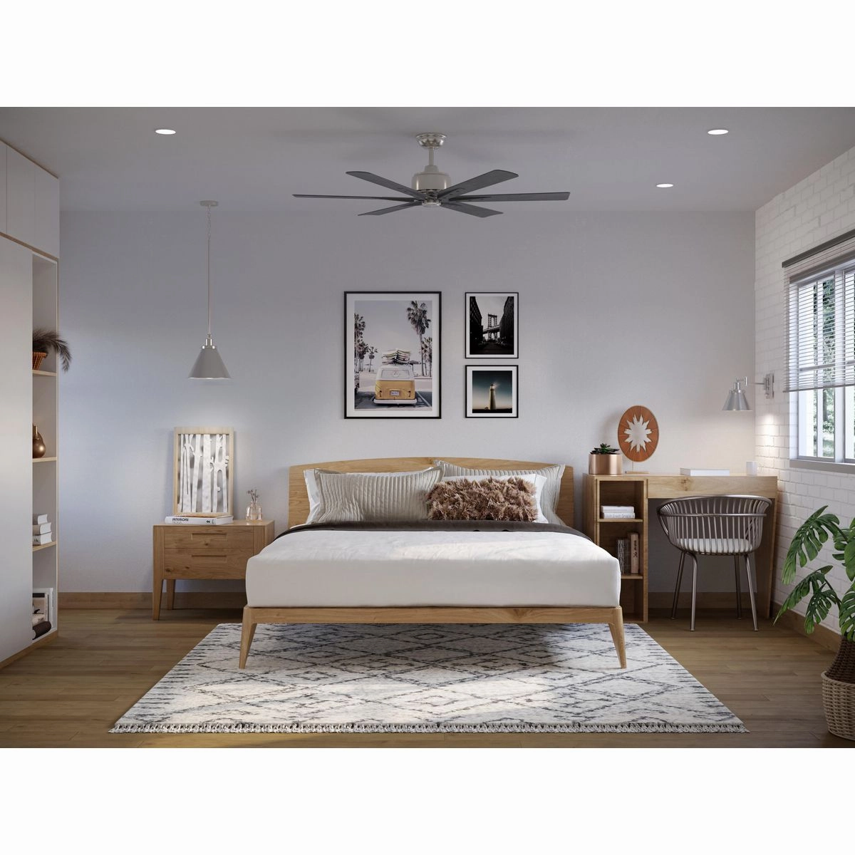Brazas 56"Ceiling Fan Brushed Nickel