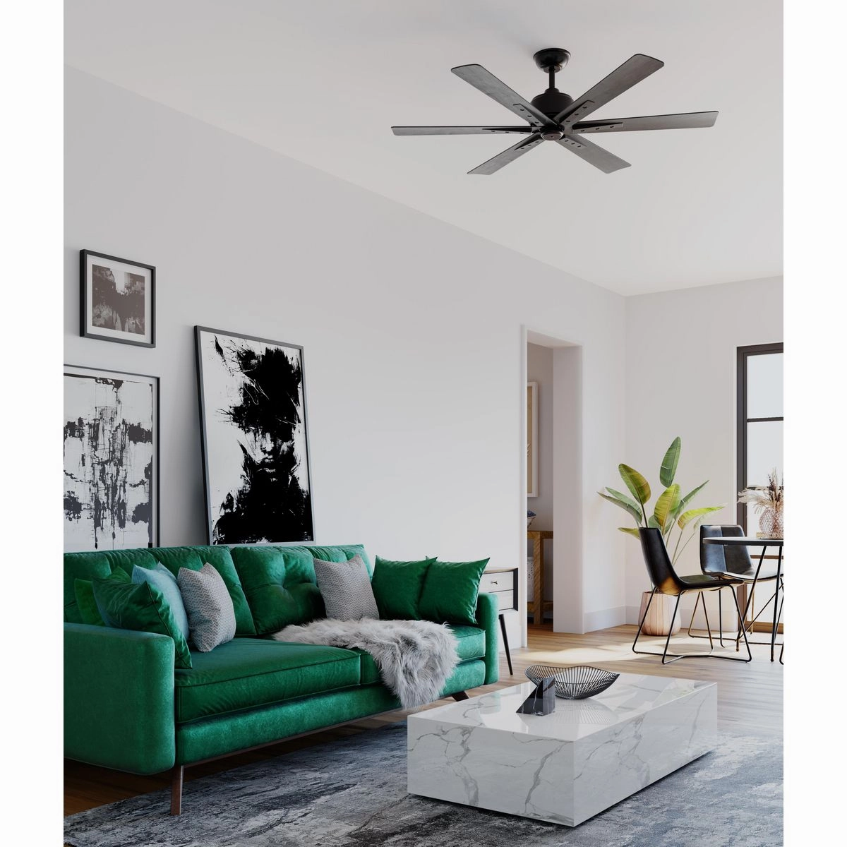 Brazas 56"Ceiling Fan Matte Black