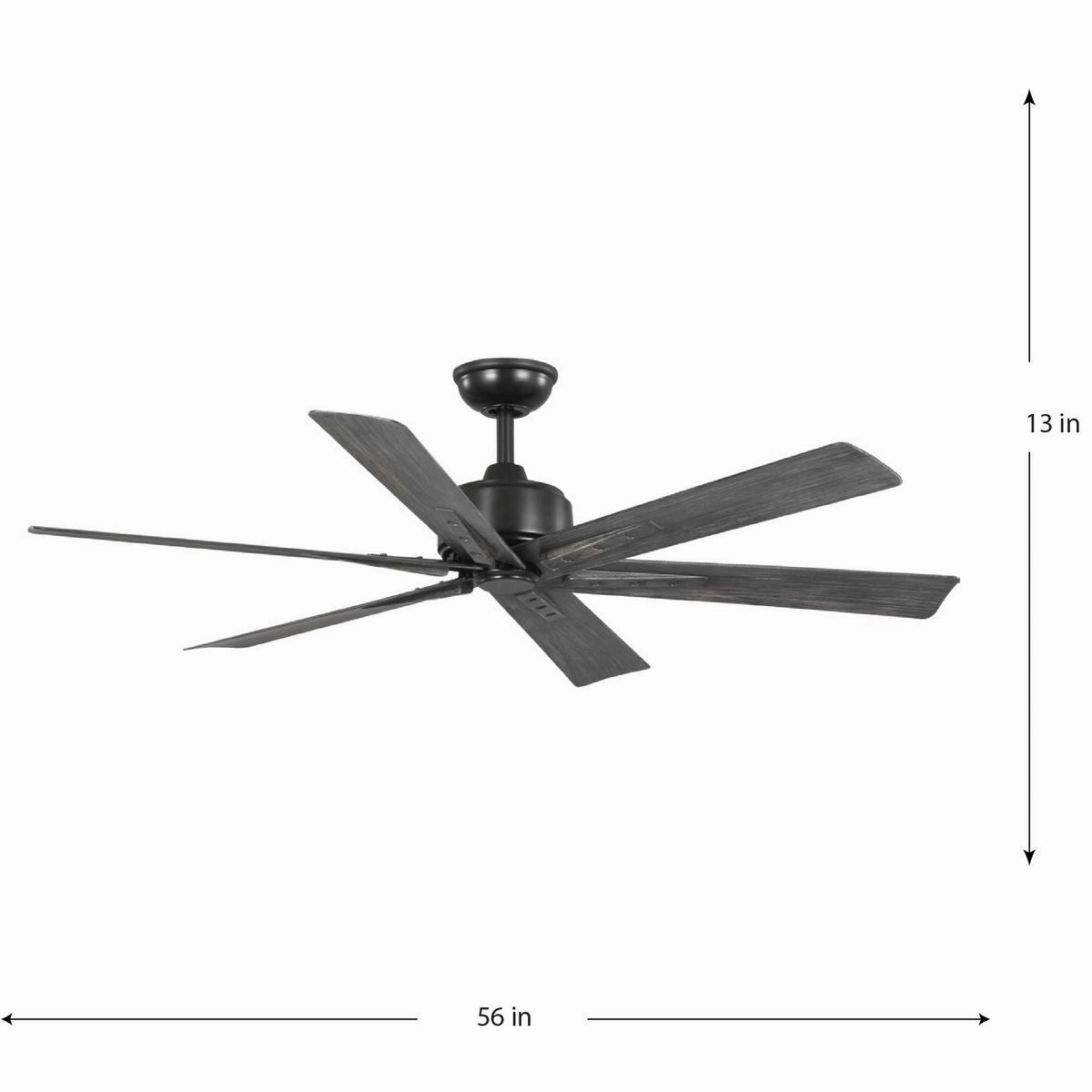 Brazas 56"Ceiling Fan Matte Black