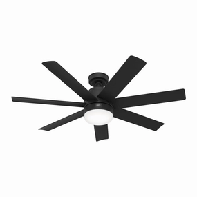 Brazos 52"Ceiling Fan Matte Black stylish medium fans for contemporary homes