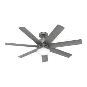 Brazos 52"Ceiling Fan Matte Silver modern medium fans for everyday cooling
