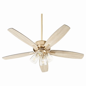 Breeze 52"Ceiling Fan Aged Brass quiet medium fans for living room use