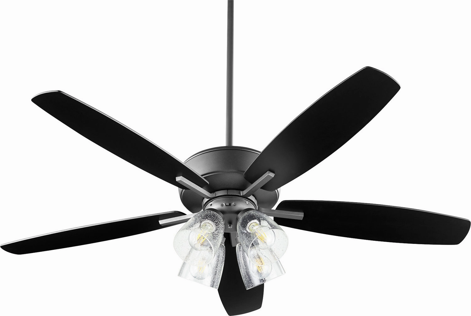 Breeze 52"Ceiling Fan Textured Black quiet medium fans for living room use