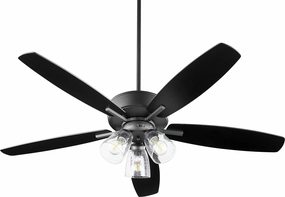 Breeze 52"Ceiling Fan Textured Black medium electric fans for multi-room use
