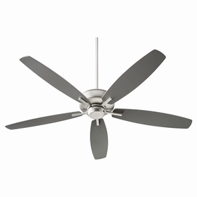 Breeze 60" 60"Ceiling Fan Satin Nickel compact medium fans for desks and counters