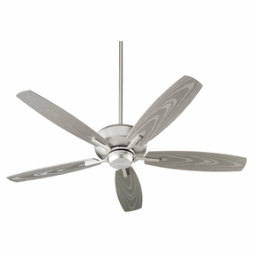 Breeze Patio 52"Patio Fan Satin Nickel oscillating medium fans with strong airflow