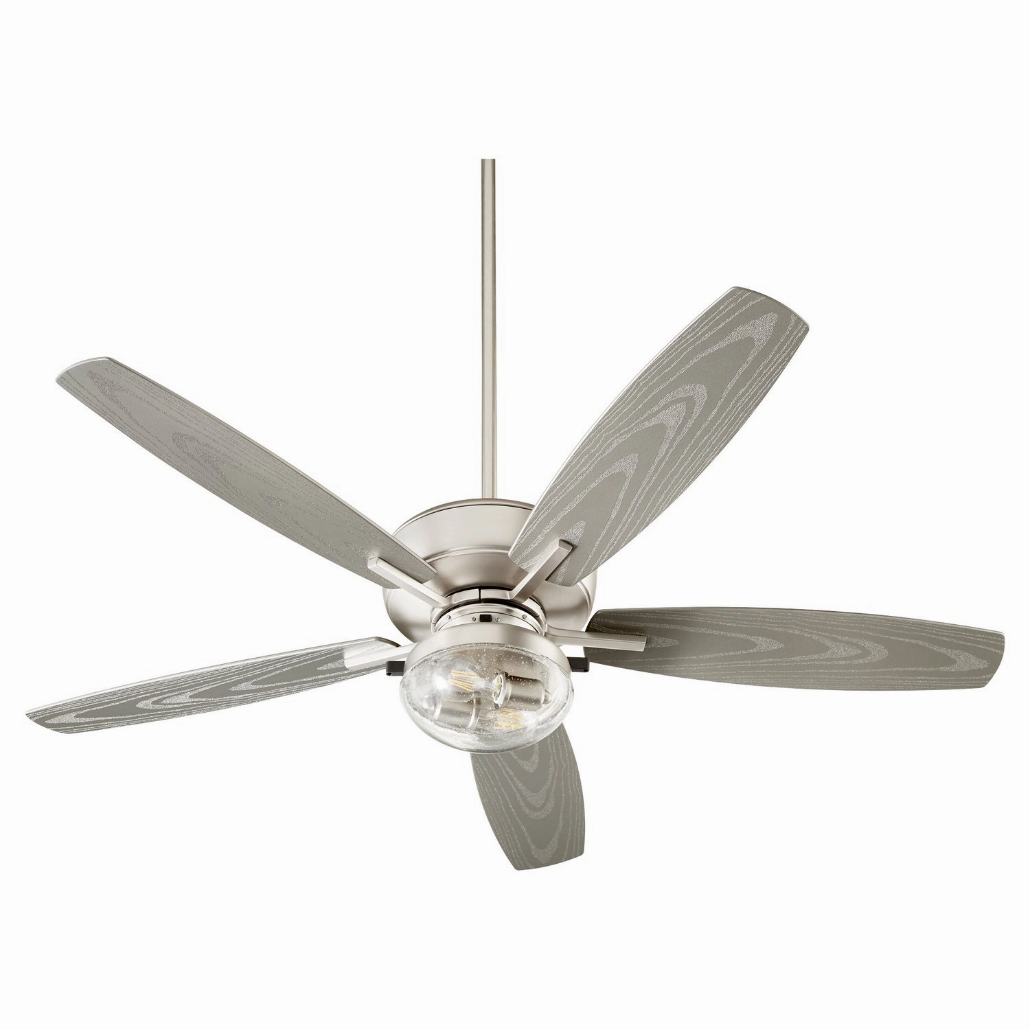 Breeze Patio 52"Patio Fan Satin Nickel Satin Nickel energy-efficient medium fans with remote